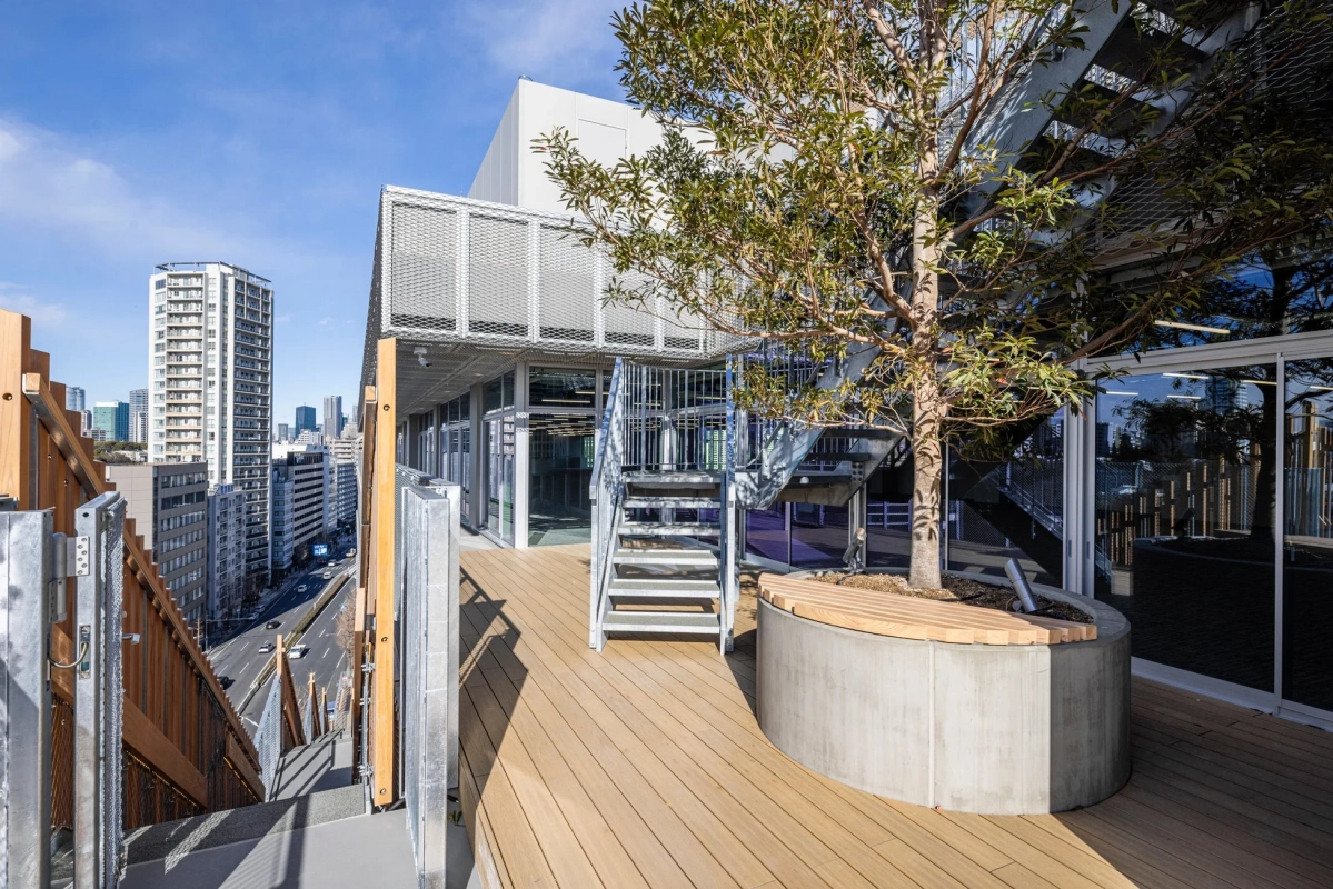 現代的な屋上テラス