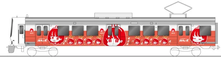 ラッピング列車の外装