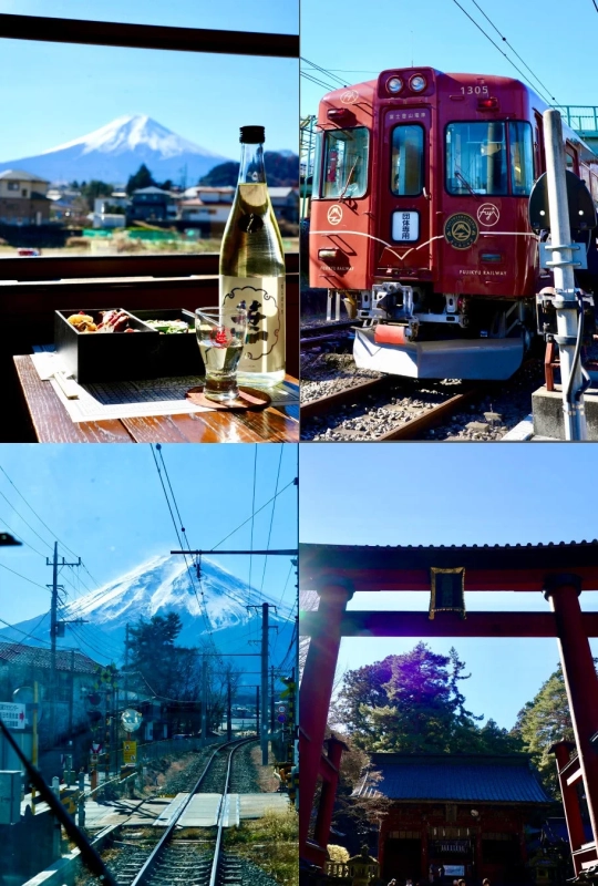 富士山周辺の観光の魅力を伝えるコラージュ画像