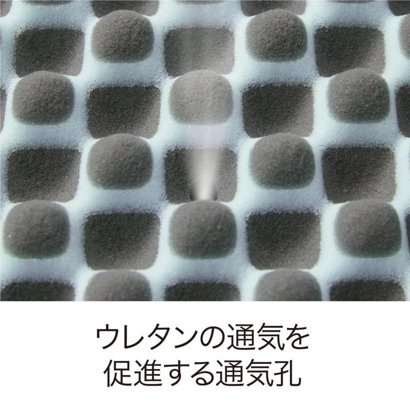 ウレタンの通気を促進する通気孔