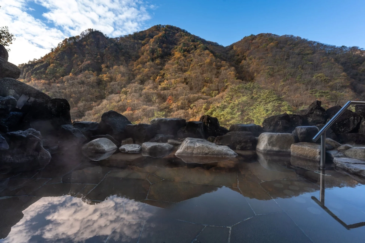 露天風呂の風景