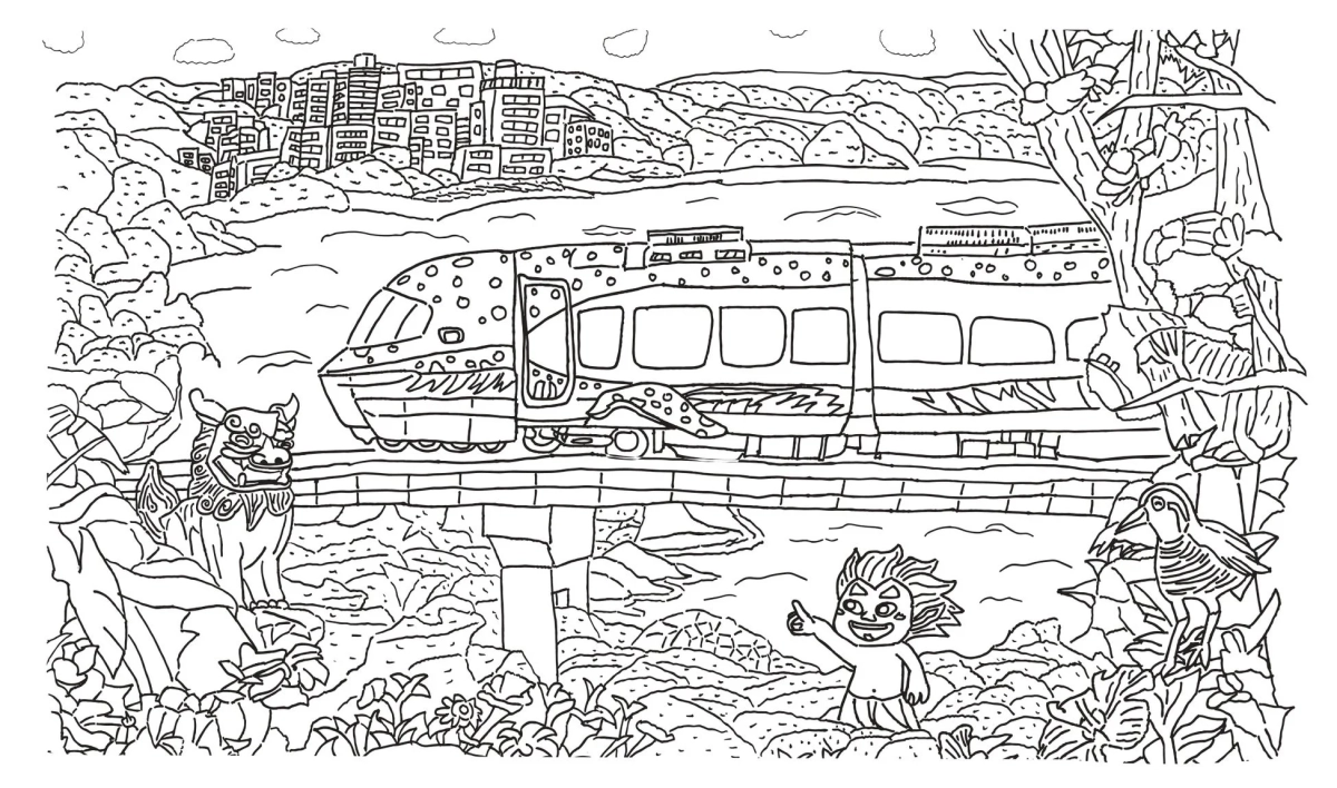 巨大塗り絵のイメージ