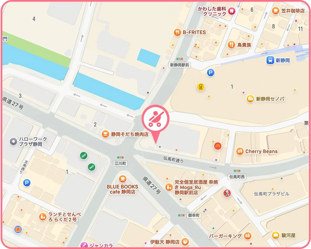 ペガサート地下1階周辺マップ