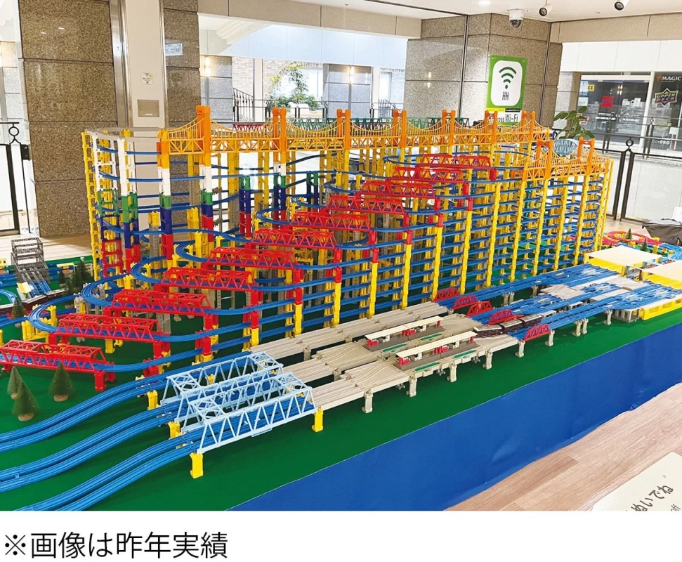 巨大で複雑なプラレールのジオラマ