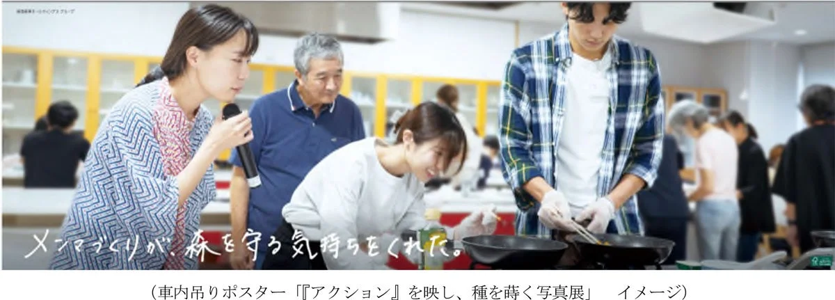 車内吊りポスター『「アクション」を映し、種を蒔く写真展』