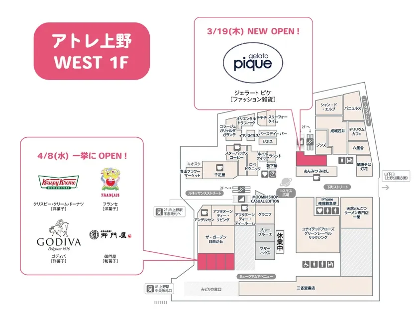 アトレ上野フロアマップ