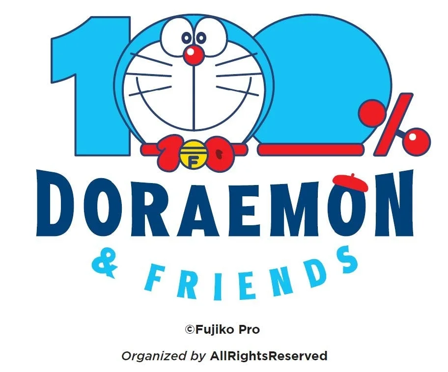 100% DORAEMON & FRIENDS ロゴ