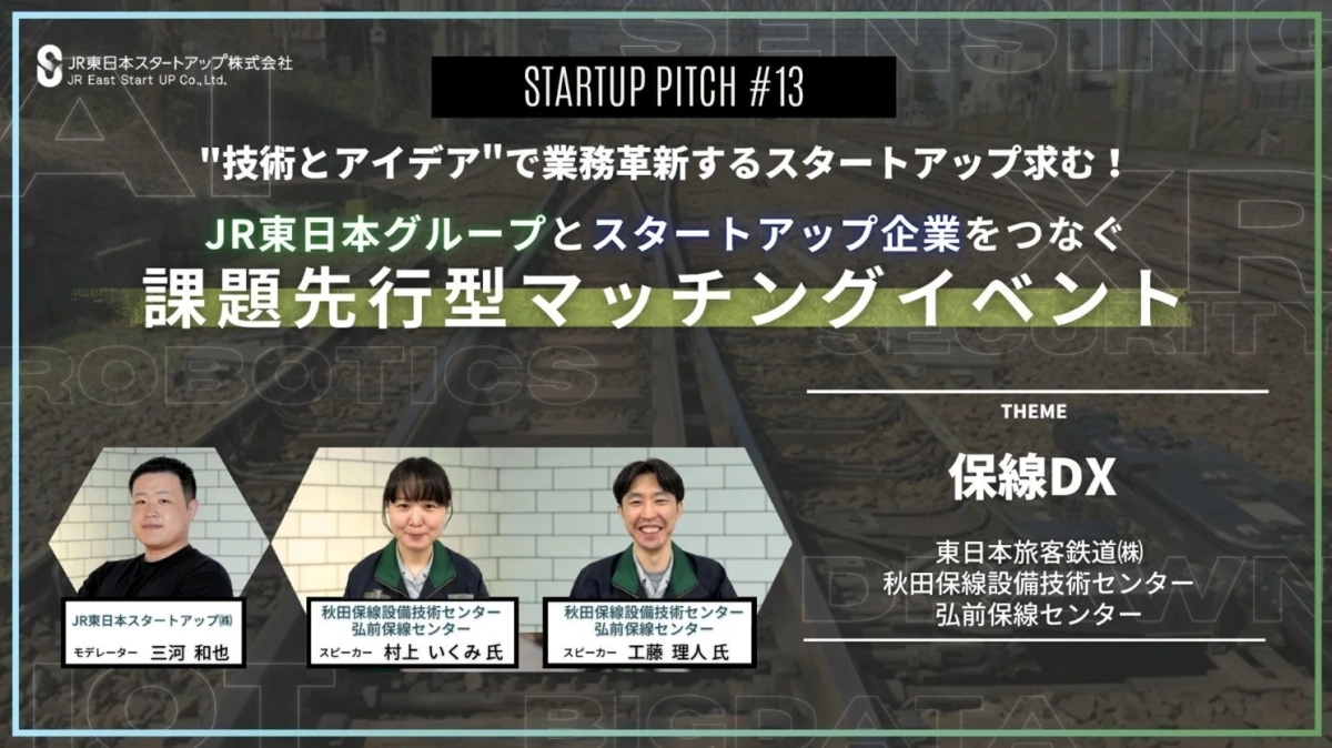 STARTUP PITCH #13 保線DX