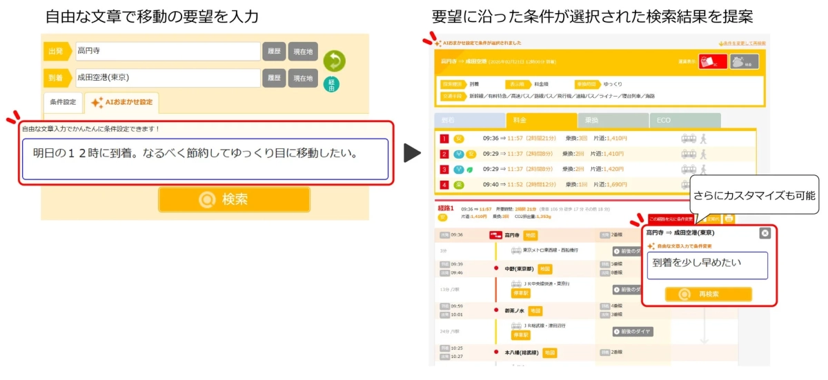AIおまかせ設定 画面イメージ