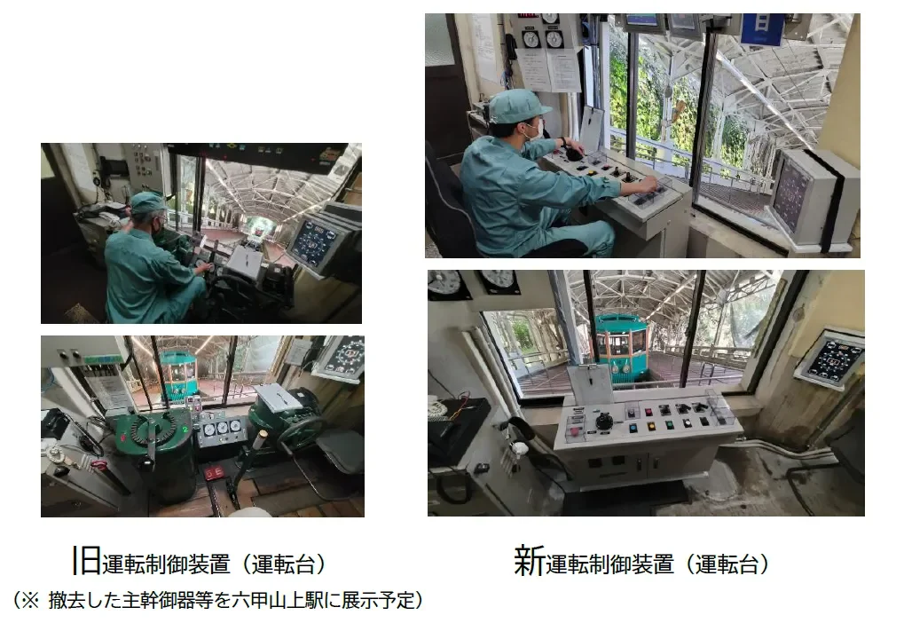 旧運転制御装置と新運転制御装置の比較