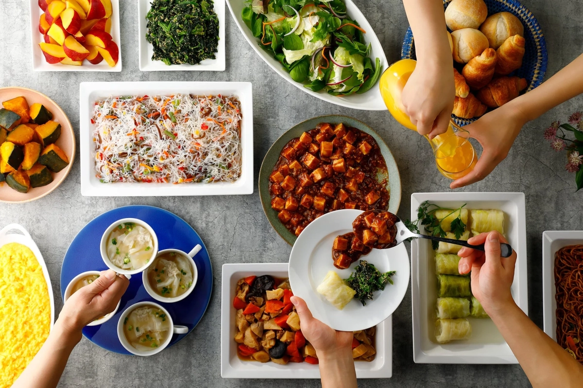 無料元気朝食ビュッフェ