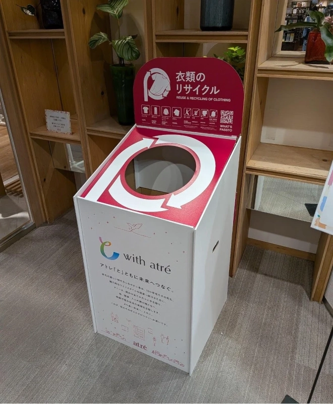 アトレでの衣類回収ボックス