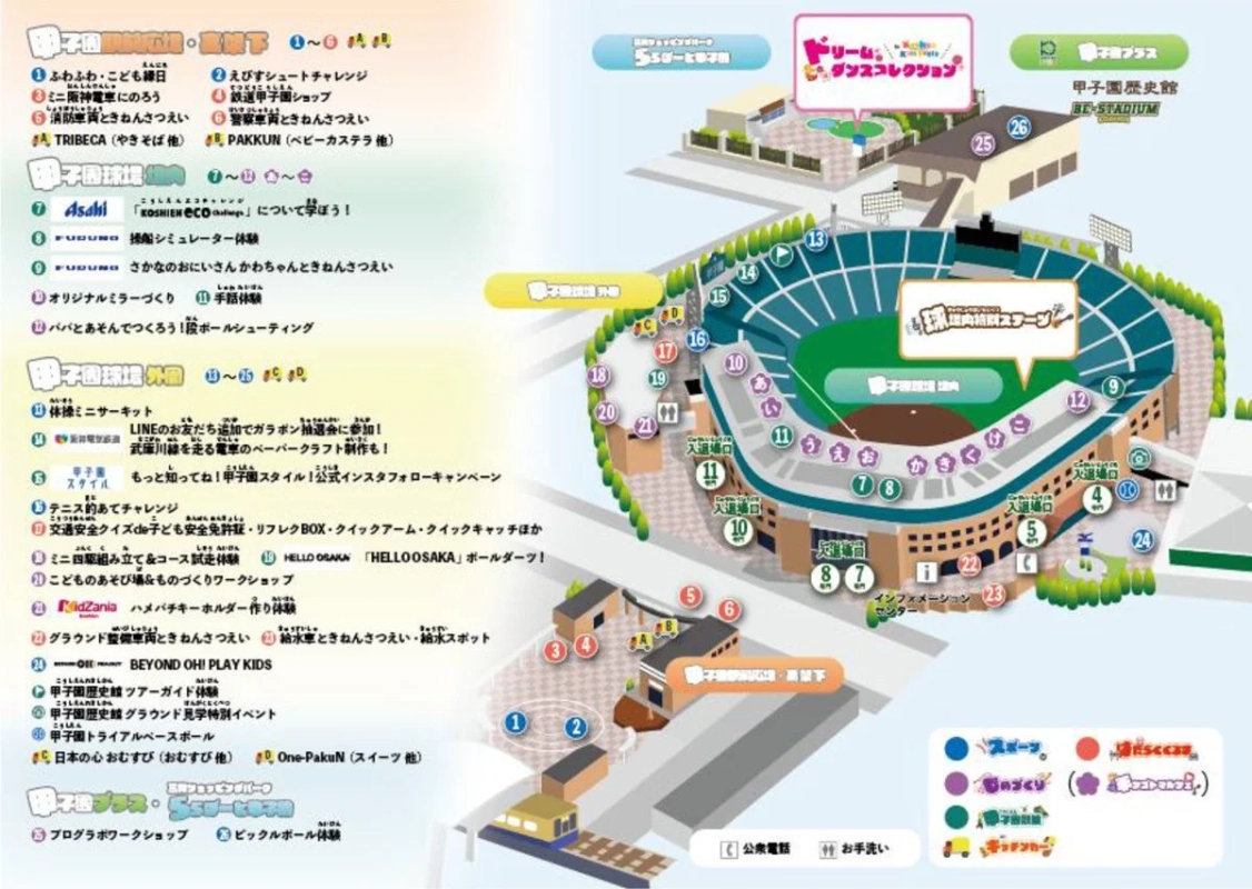 甲子園キッズフェスタ会場マップ