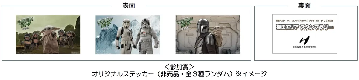 梅田エリアスタンプラリー参加賞 オリジナルステッカー