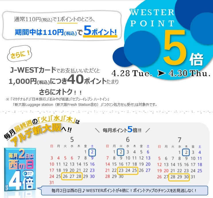 WESTERポイント5倍キャンペーン