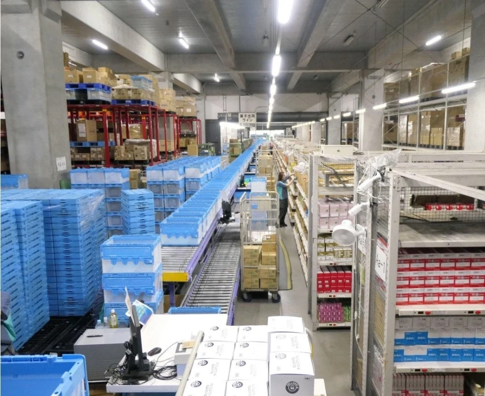 倉庫内の出荷ライン