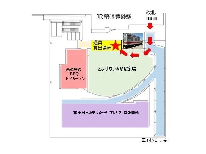 JR幕張豊砂駅周辺案内図