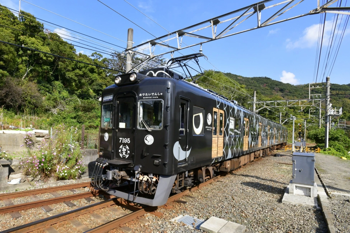 黒いめでたいでんしゃ「かしら」