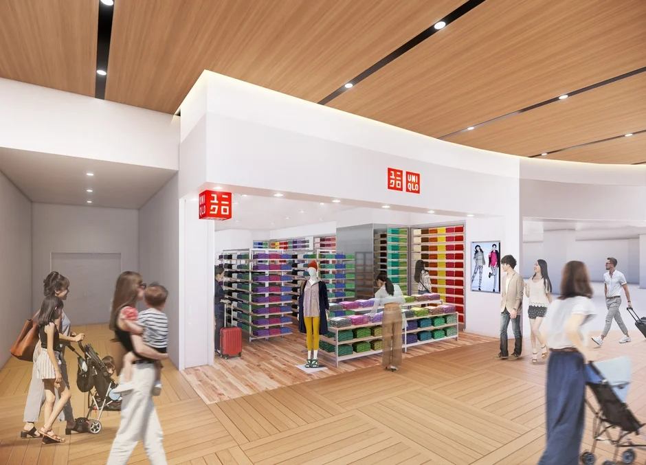 ユニクロ店舗の店内風景