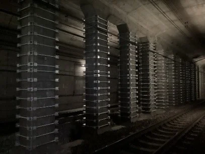 地下トンネルの耐震補強工事イメージ