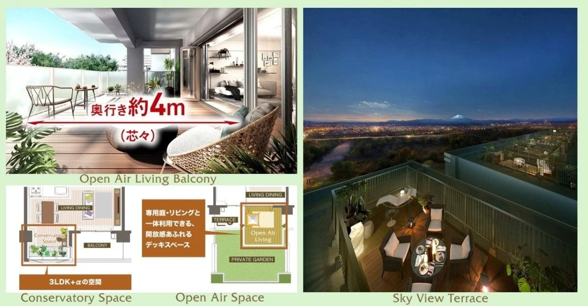 多様な屋外空間のプラン