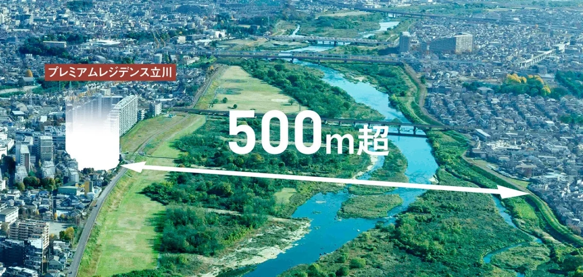 多摩川リバーフロントの眺望