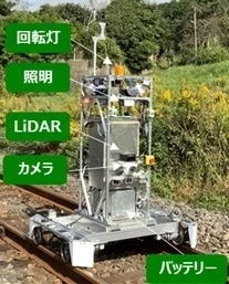 鉄道線路上で稼働する検査ロボット