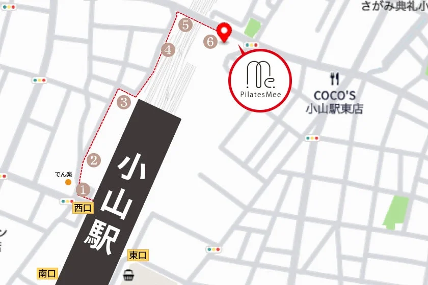 Pilates Mee Life 小山店のアクセス