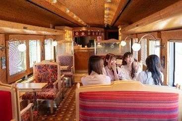 富士山ビュー特急の車内