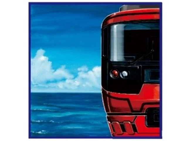 赤い車体の列車