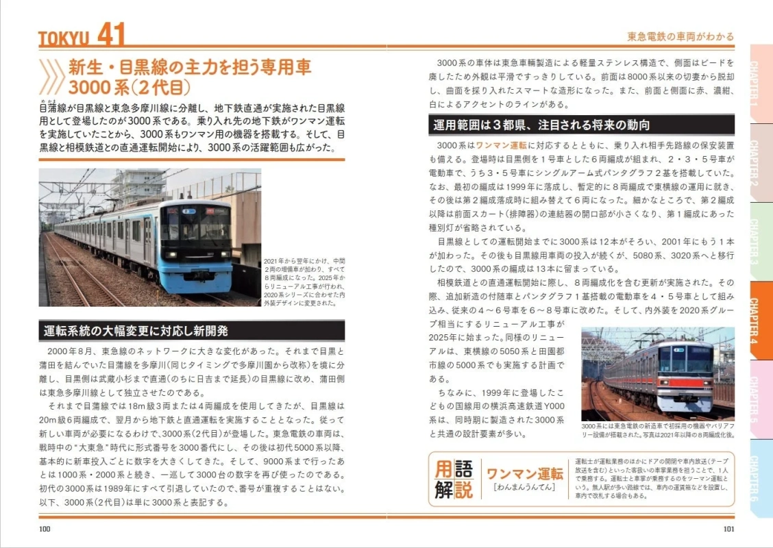紙面イメージ：3000系車両