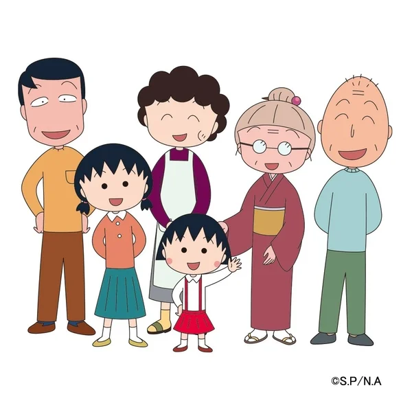 ちびまる子ちゃん家族イラスト