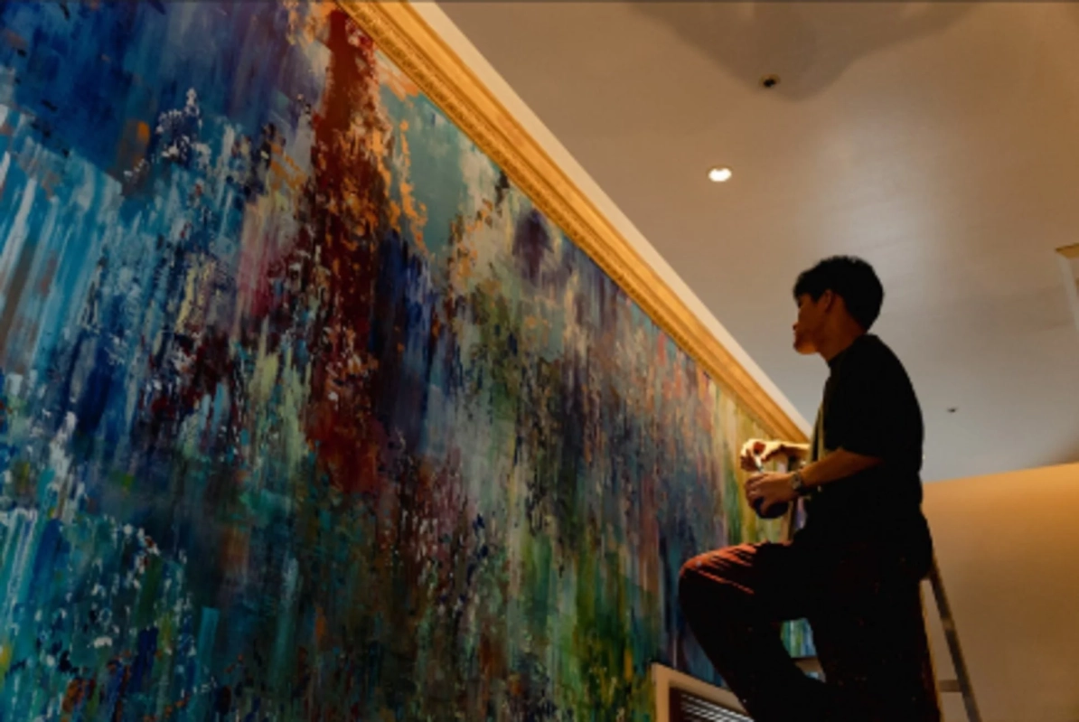 ライブペインティングの制作風景