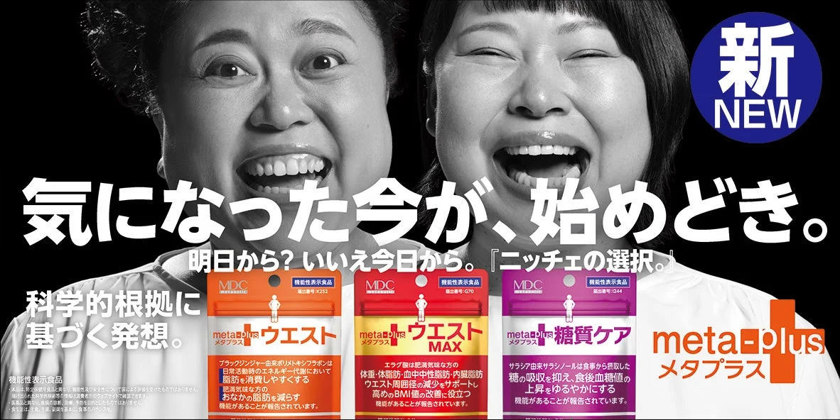 ニッチェの選択。メタプラスの広告ビジュアル