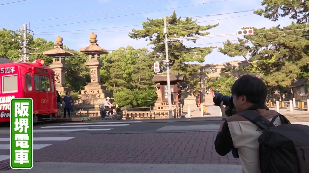 阪堺電車（路面電車と神社）