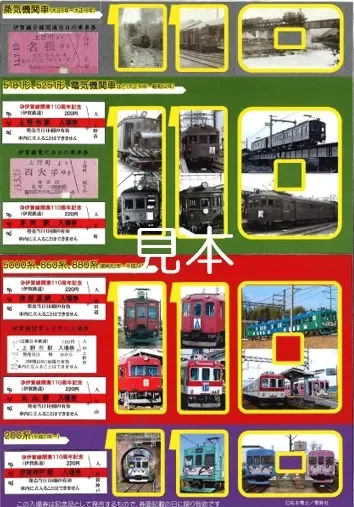 伊賀鉄道110周年記念乗車券・入場券の歴史