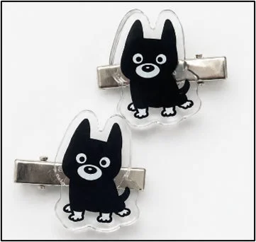 くろちゃん前髪クリップ2個セット