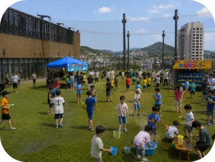 水遊びイベントの様子