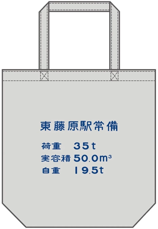 東藤原駅常備フレキシブルコンテナバッグイラスト