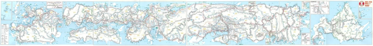 日本列島全体の詳細な鉄道路線図