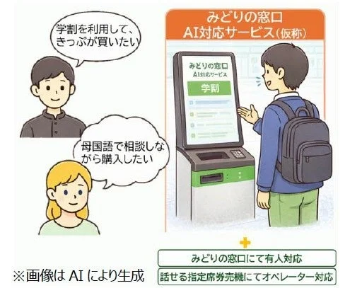 みどりの窓口AI対応サービス（仮称）