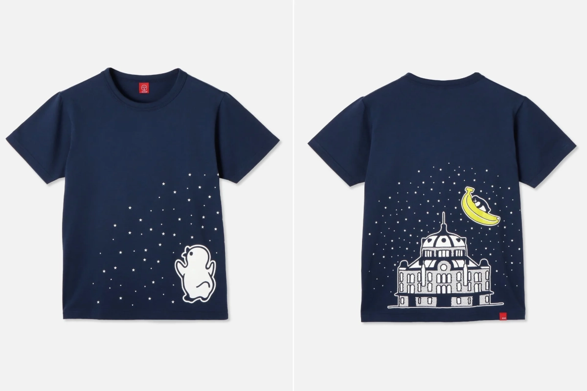 Suicaのペンギン×OJICO Tシャツ「丸の内駅舎とバナナ」
