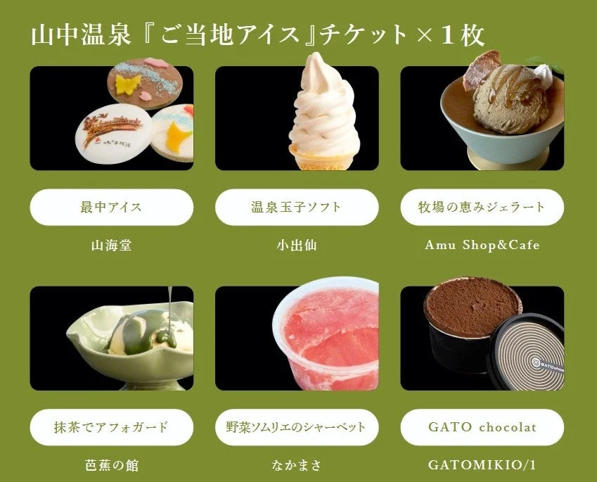 山中温泉ご当地アイスチケット