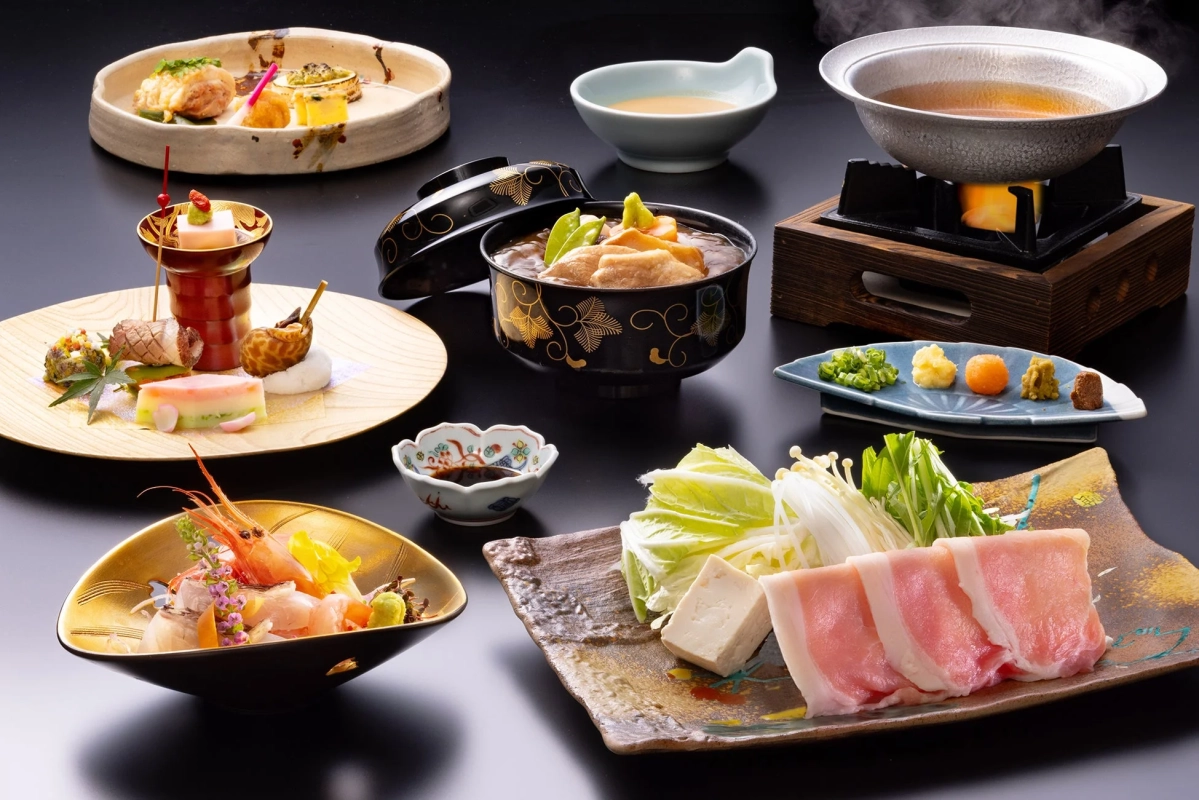 豪華な能登豚しゃぶしゃぶ会席