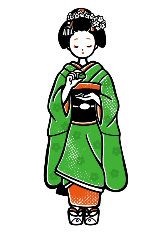 舞妓さんのイラスト