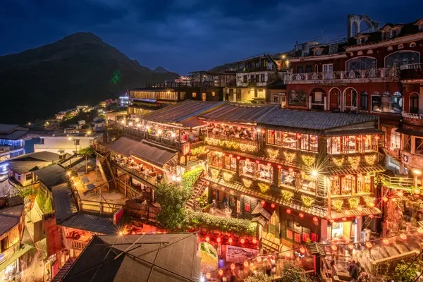 台湾の九份の夜景
