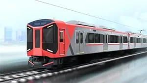 新型急行用車両3000系の走行イメージ