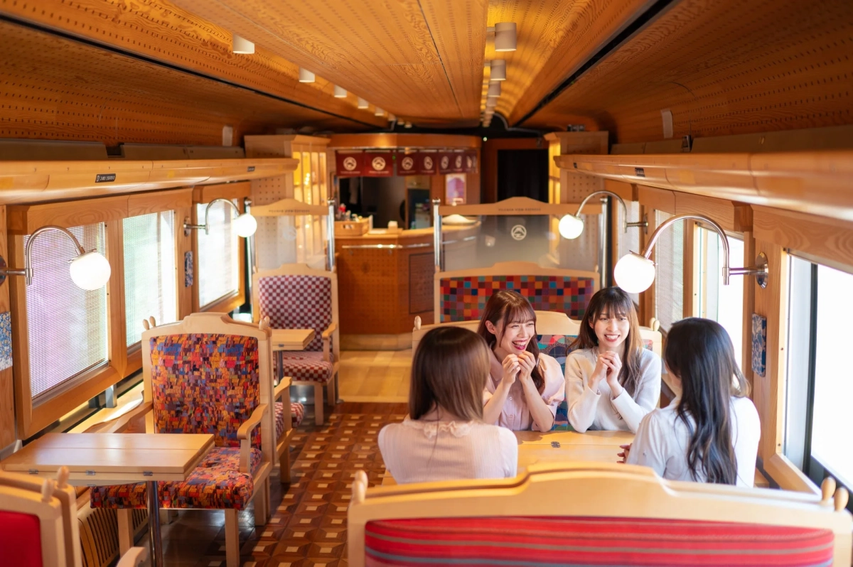 富士山ビュー特急の車内