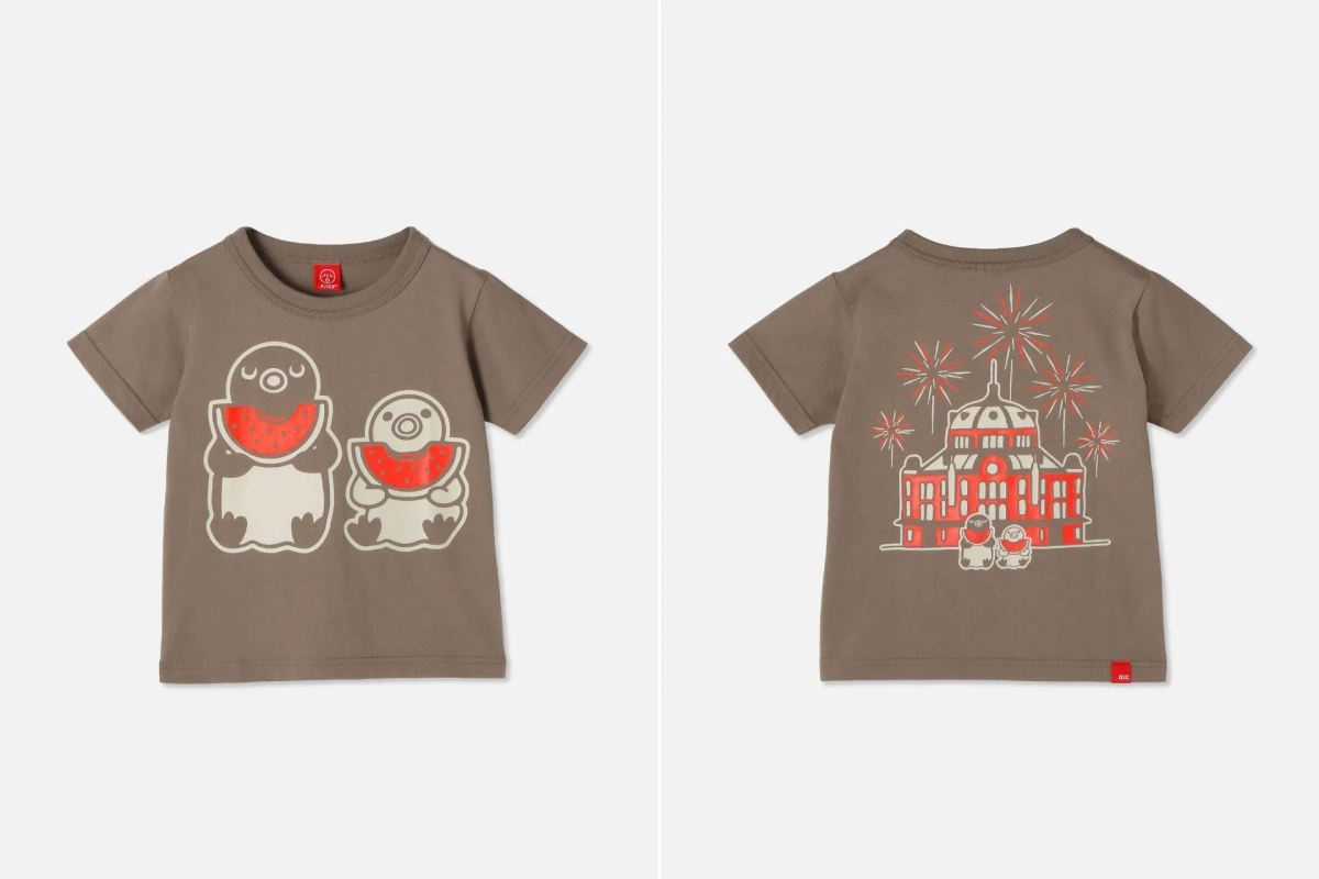 Suicaのペンギン×OJICO Tシャツ「丸の内駅舎とスイカ」