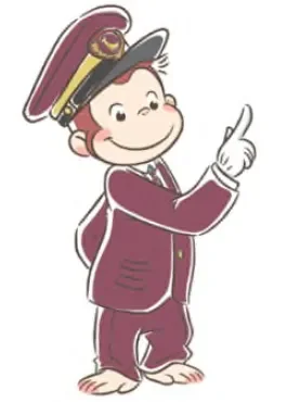 おさるのジョージ 車掌イラスト
